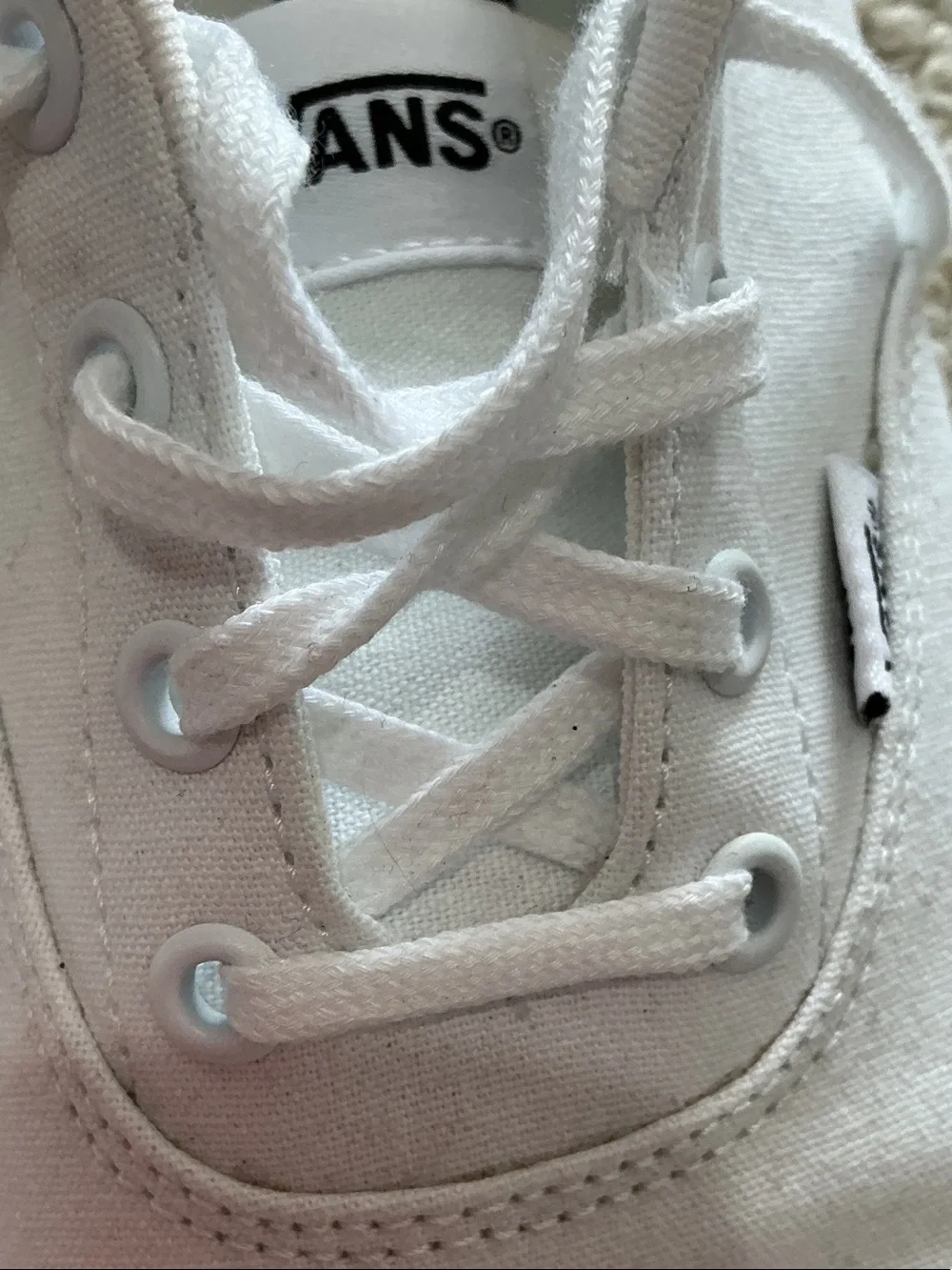 Vans Classic White Canvas Low-Top Sneakers